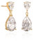 Diamond Treats Vergoldete Tropfen-Ohrringe in Birnenform für Damen Mit Klaren Zirkonia-Steinen - 925 Sterling Silber Teardrop Ohrringe Gold für Frauen Mit Geschenkbox