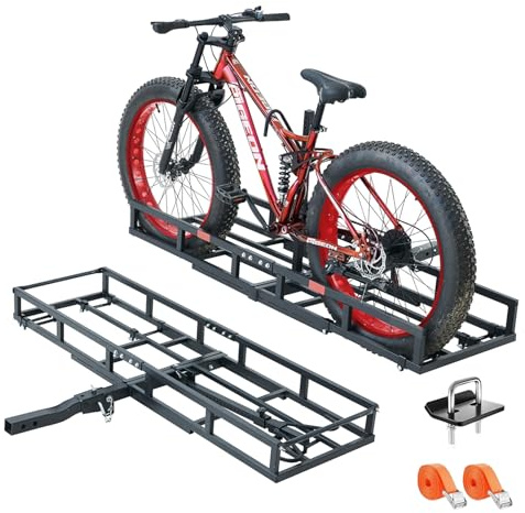 Hitch-Mount Bike Rack for Ebike Heavy-Duty - Fits 2 Electric/Fat-Tire, Fits 2 Receiver for Car SUV Truck RV Minivan