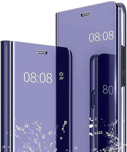 Nodigo-EU Coque pour Xiaomi Redmi 13C / 13 C/Poco C65 Smart Antichoc Miroir Dur avec Support Clapet Design Drôle Étui Bumper Kickstand Case Cover Housse - La Couleur Violette
