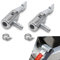 Crynod 2 PCS 1/4 Car Air Compressor Chuck with Hose Clamps, Waterproof Portable Metal Vehicle Tire Chuck Nozzle Accessories, Universal Automotive Barb Connector for Truck SUV Car (Silver)