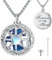Eusense Kompass Urne Halskette 925 Sterling Silber Keltischer Knoten Urne Asche Anhänger Kompass Anhänger Kremation Schmuck für Männer Frauen Damen