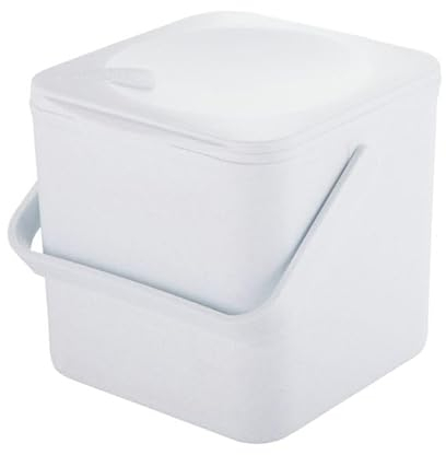Minky 3.5L Caddy, Kitchen Food Waste Caddy, Recycle Bins for Kitchen, Multipurpose Storage Caddy, Removable Bag Retention Ring & Sturdy Handle, Choice of Colours, Made in the UK