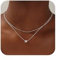 TINGN Silber Kette mit Buchstaben, Silberkette Damen Geschichtete Buchstaben Kette mit Buchstaben M Initialen Halskette Damen Layered Silber Buchstaben Kette für Damen Teenager Mädchen Schmuck