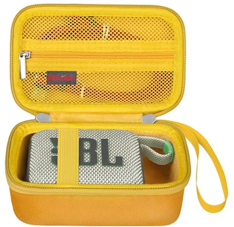 Elonbo JBL go 3 / JBl go 4 Portable Bluetooth Haut - Parleur Valise, Étanche à l'eau et à la poussière Haut - Parleur de Rangement, sans Fil Compact Haut - Parleur Voyage Sac de Protection, Jaune