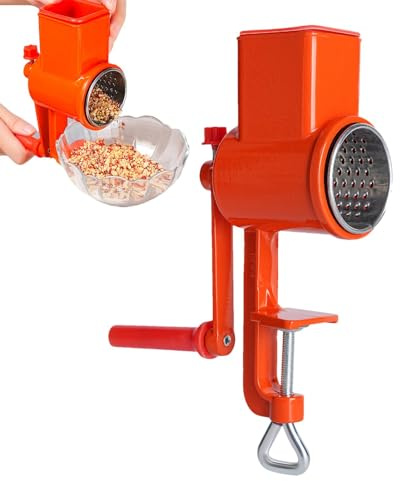Grain Grinder Mill | Rotary Hand Mill Grinder,Cheese Shredder, Portable Rotary Grinder, Nut Grinder, Kitchen Gadgets for Home Kitchen