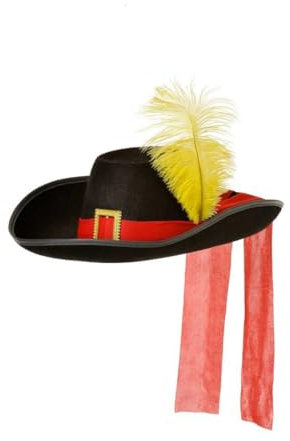 DISBACANAL Sombrero mosquetero fieltro - Negro