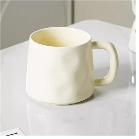 LINKIO Vasos Reutilizables, Vasos Apilables Taza Taza de agua de cerámica for el hogar, taza creativa for niños, taza de café for desayuno for pareja de oficina(Color:B)