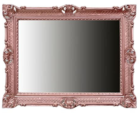 Generisch Cadre photo baroque doré - 50 x 70 cm - Cadre photo antique - 70 x 90 cm - Cadre pour peinture de mariage - Tableau publicitaire (cuivre/rose)