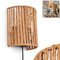 Wandleuchte Colmeal, Wandlampe aus Metall/Seil/Tau in Schwarz/Natur, Leuchte im Boho-Design, Wandleuchte mit Stecker und Schalter, abnehmbares Kabel, UP & Down Lichteffekt, 1 x E27, ohne Leuchtmittel