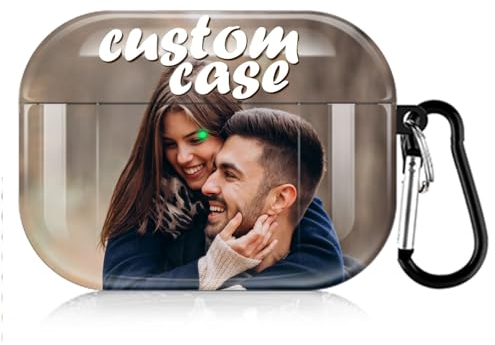 JRLCTECH Personalisierte AirPod Hülle Mit Foto, Benutzerdefinierte Kompatibel Mit AirPod Pro 2/1, Design Ihr Bild Text Name, Personalisiertes Geschenk