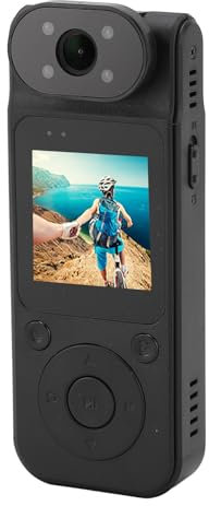 Tbest Back Clip Camcorder 2K Magnetic Wearable Camera 180 Degree Rotatable Lens Body Worn Cam for Cycling Electric Bikes