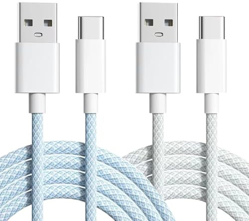 2PCS 2M USB Charger Cable USB to Usbc Cable USB to C Cable for Xiaomi 14/13/12t/11t Redmi Note 11 Pro+ 5g/10 Poco F4/X4 Pro Usbc to USB Cable Fast Charging Universal Compatibility USB to Type C Cable