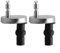 Entgoinggo Toilet Seat Hinges, Stainless Steel, Soft Close, Top Fix, Modern, Silver