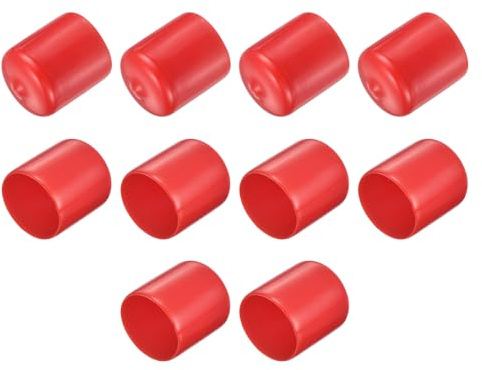 QUARKZMAN 10 Stück Gummikappen, 26mm Rohrstopfen Endkappe Rund Schutzkappen Pfostenkappe Abdeckkappen Zaunpfosten Endspitze Kappen für Gartenstühle Tischbeine Möbelfüße Gleiter, Rot