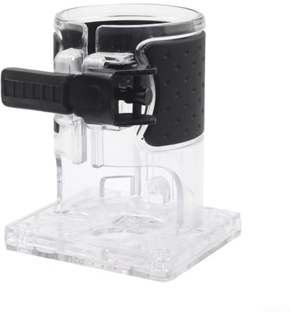 Adjustable Wooden Router Base Plate Transparent Trimming Milling Machine Attachment with 64.5mm Inner Hole