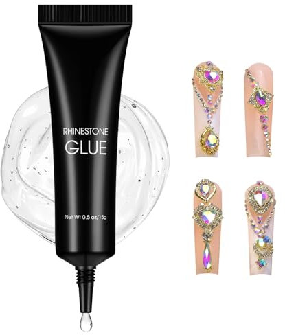 Colle à Ongles,10g Colle Faux Ongle Extra Forte Per Manucure Faux Ongles, pour Réparer et Allonger Les Ongles,Pas Besoin de Lampe UV, Colle à Ongles pour le Collage Capsule Ongler, Longue Tenue