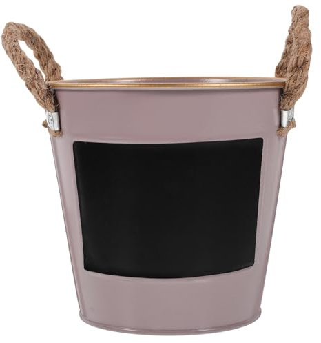 Mikikit Maceta De Hierro Retro Diseño Artístico Cubo Almacenador De Flores para Decoración De Hogar y Jardín para Plantas Pequeñas y Oficina
