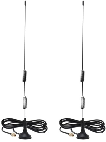 1090MHz 978Mhz Antenna 6dbi Dual Band ADS-B Antenna Magnetic Base, 2-Pack | SMA Male Antenna with RG174 Cable 1.5M for ADS-B Receiver RTL SDR Software Defined Radio USB Stick Dongle Tuner Receiver