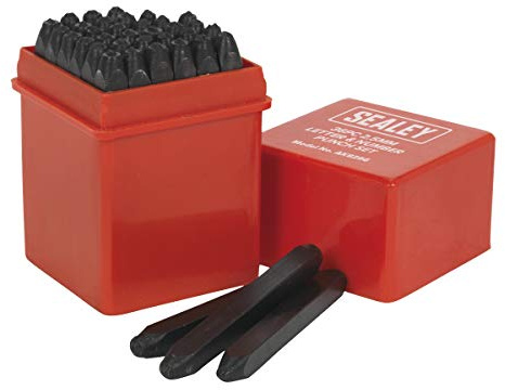 Sealey Ak8296 Letter & Number Punch Set 36Pc 2.5Mm