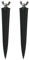Trango 2er Pack Garten Erdspieß TGGS2 aus schwarzem Kunststoff, Lampenhalter, Spike Strahlerspieß, Gartenspieß, Bodenspieß, Gartenstrahler Bodenspieß, Bodenhalter, Fluter Erdspieß
