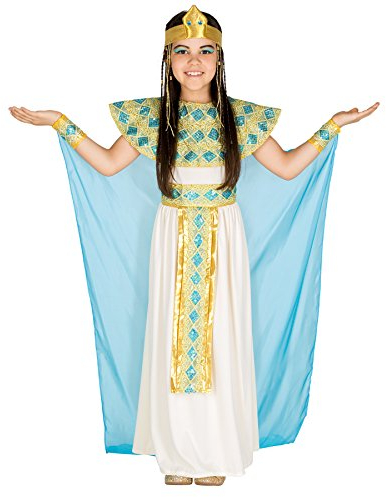 tectake Faschingskostüme Kinder, Kostüm Kinder Mädchen, Cleopatra Kostüm, Karneval Kostüm Pharaonin, Mädchen Kostüm Ägypterin, Kleopatra Kostüm Mädchen, Kleid und Accessoires (12-14 Jahre)