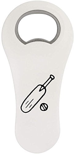 Azeeda 'Cricket Bat & Ball' Bottle Opener Fridge Magnet (BO00031337)