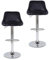dibea Barhocker 2er-Set 360° drehbar, höhenverstellbarer Barstuhl belastbar bis 130kg, stabiler Standfuß mit Bodenschutz & Fußablage, schwarz Modell 3