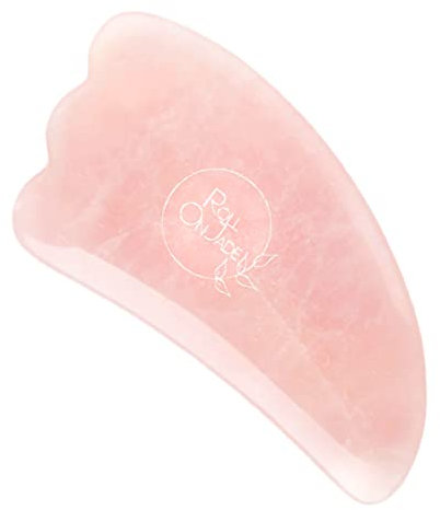 ROLL ON JADE - Gua Sha Touch Lift - Massaggio anti-età - Quarzo rosa - Lifting naturale - Tonifica l'ovale del viso - Combatte il rilassamento della pelle - 100% pietre naturali di origine etnica