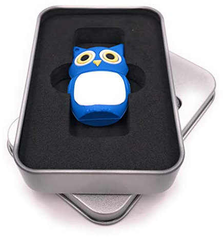 Onwomania Hibou Oiseau en Bleu Clé USB dans Une boîte Cadeau 16 Go USB 3.0