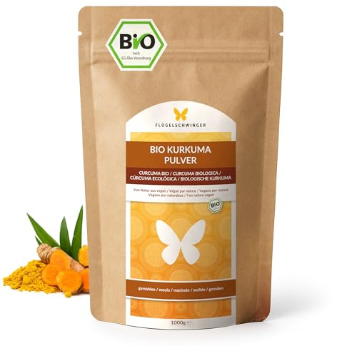 1kg BIO Kurkuma Pulver, nach EU-ÖKO-Standard kultiviert und hergestellt, ohne Zusätze (1000g)
