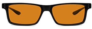 Gunnar Gaming- und Computerbrille | Model: Vertex, Rahmenfarbe: Smoke, Linsenfarbe: Amber MAX (Blockiert 98% Blaulicht & 100% UV-Licht) | Anti-Blaulicht-Brille | Patentierte Linse