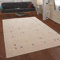 Paco Home Teppich Wohnzimmer Schlafzimmer Kurzflor Ethno Design Geometrisches Muster Handgearbeitet Gabbeh Moderne Deko, Grösse:160x230 cm, Farbe:Creme
