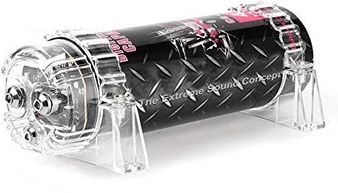Car Audio Capacitor, Qiilu Condensateur de Puissance, 4 condensateur de Puissance Affichage de la Tension à LED, amplificateur o de Voiture