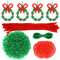 CHRORINE 30 Stück Weihnachts Perlen Ornament Set, Weihnachts Bastelkranz Perlen, Dreiförmige DIY Perlen zum Aufhängen am Weihnachtsbaum, Weihnachtsparty Dekoration