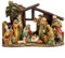 DRW Presepe classico con Palma e Re di 1 pezzo di resina da 17 cm