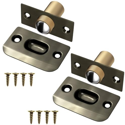 Ball Door Catches for Internal Doors Jiayi 2 Pack Roller Ball Door Catches Adjustable Door Ball Latches Spring Ball Bearing Door Latch Door Hardware for Cupboard Closet Top of Door
