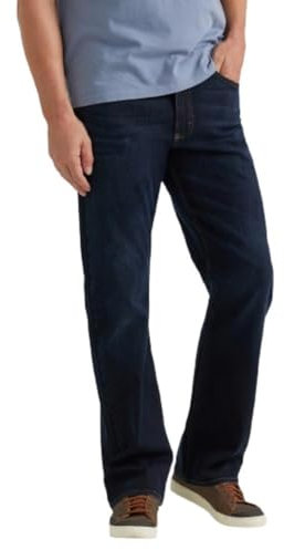 Wrangler Authentics Relaxed Fit Boot Cut Jean Jeans, Dark Harbor, 29W / 30L Hombres