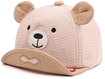 Pesaat Baby Baseball Cap 3-18Monate Baseballmütze Baby Jungen Schirmmütze UV Schutz Mädchen Sommermütze Baby Cap (Khaki, 3-18Monate)