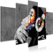 murando Acrylglasbild Banksy 200x100 cm 5 Teilig Wandbild auf Acryl Glasbilder Kunstdruck Moderne Acrylglas Platte Wanddekoration Geschenke Heimdekoration Glasbild Monkey DJ AFFE g-A-0288-k-m