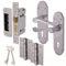 EAI Shaped Victorian Scroll Door Handles - Mortice Lock Pack - Satin Chrome , 100mm x 250mm x 175mm