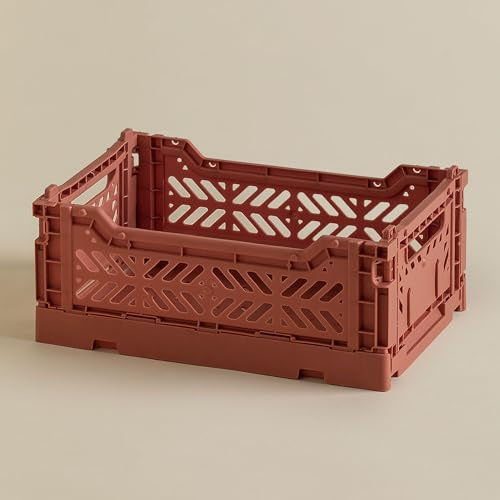 SKLUM Faltbare und stapelbare Kunststoffbox Doli Terracota 26 cm