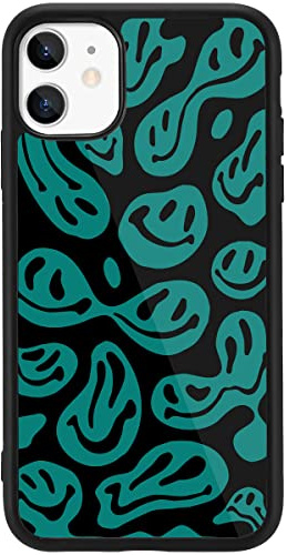 MAYCARI Compatible with iPhone 11 Pro Case for Girls Women Children Happy Smile Face Hippie-C, Girly Aesthetic Pattern with Soft TPU Hard Back Protective Case for iPhone 11 Pro
