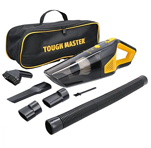 TOUGH MASTER Car Vacuum Cleaner, Portable Corded 4.5m, 5 Nozzle Handheld Car Hoover, 100W Powerful Suction 6000pa Lightweight Mini Transport Vacuum
