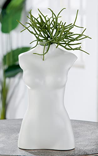 GILDE Vase White Lady Keramik weiß 47342