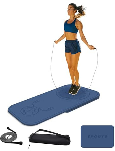 LaiEr Lot de 2 tapis de protection antidérapants pour genoux - Absorption des chocs - Pour exercices de fitness, de gym à domicile(140cm*62cm*8mm+61cm*41cm*8mm)
