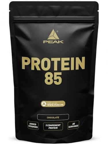 PEAK Protein 85-900g Geschmack Chocolate I 30 Portionen I Pulver I Mehrkomponentenprotein I Proteinquelle: Sojaprotein, Casein, Weizenprotein I Vitaminzusatz