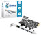 Donkey pc Scheda di rete PCIe 1X con 3 porte USB 3.0 + RJ45 1000Mbps LAN Gigabit Ethernet e connettore di alimentazione a 4 pin per PC desktop.