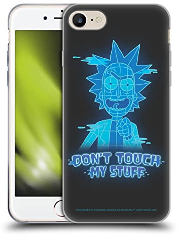 Head Case Designs Offizielle Rick and Morty Don't Touch My Stuff Grafiken Für Staffel 5 Gelhülle [Militärischer Grad] Kompatibel Mit Apple iPhone 7/8 / SE 2020 & 2022 Und Kompatibel Mit MagSafe