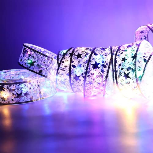 Feux de Fée Ruban Led Lumineux Ruban Noel, 16ft/ 5m Guirlande Lumineuse pour Sapin de Noël Décorations, pour le Nouvel An Fête Mariage Décorations de Noël Extérieur Intérieur Ornements