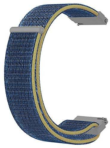 ONE ECHELON Cinturino di ricambio a sgancio rapido compatibile con Fossil Gen 6 Neutra Hybrid Nylon Smart Watch (blu)